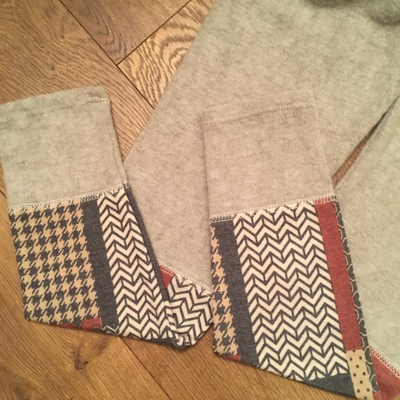 SOFT FUZZY LEGGINGS WITH PATCH DETAILS - Picture 10 of 12